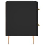 vidaXL Table de chevet noir 40x35x47 5 cm bois d’ingénierie