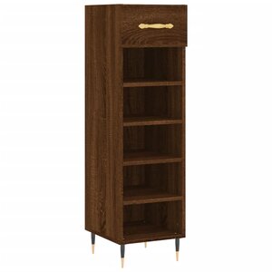 vidaXL Meuble à chaussures chêne marron 30x35x105 cm bois d'ingénierie