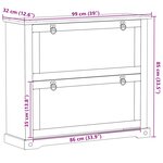 vidaXL Cabinet à chaussures Corona Blanc 99 x 32 x 85 cm Pin massif