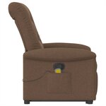 vidaXL Fauteuil de massage inclinable Marron Tissu