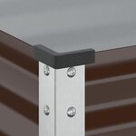 vidaXL Jardinière marron 45x45x88 cm acier