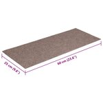 vidaXL Tapis d'escalier autocollants 30 pièces 60 x 25 cm Marron clair Rectangulaire