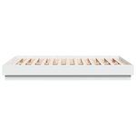 vidaXL Cadre de lit avec lumières LED blanc 120x190 cm