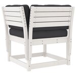 vidaXL Salon de jardin 7 Pièces avec coussins blanc bois de pin massif
