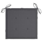 vidaXL Chaises de jardin lot de 6 avec coussins Bois d'acacia solide
