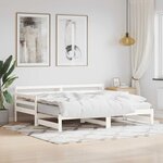 vidaXL Lit de jour et lit gigogne sans matelas 90x200 cm bois massif