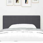Tête de lit LED vidaXL Style Simple Gris Foncé 80 cm en Tissu Velours