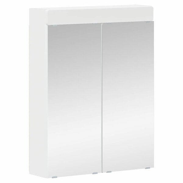 vidaXL Amoire de salle de bain avec miroir avec étagère TULUM Blanc