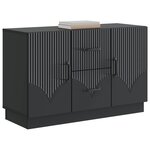 vidaXL Buffet avec tiroir Noir 89 x 34 5 x 57 cm Bois d'ingénierie