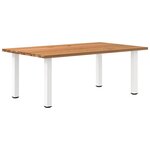 vidaXL Table à manger marron clair bois de chêne massif rectangulaire