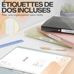 ACROPAQ - 12 x Classeur Souple A4 - 2 Anneaux 16mm  Jusqu'à 100 feuilles  Dos de 2 5 cm  Eau  Collection de Couleurs 'Nature'