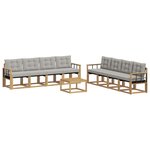 vidaXL Ensemble de canapés d'extérieur 9 Pièces Blanc et gris clair