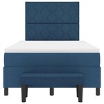 vidaXL Lit à ressorts avec matelas et banc bleu 120x190 cm en tissu