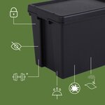 Pack and Move - Boîte Stockage Plastique - 29 x 38 5 x 31 5 cm - Stockage  Outils  Bricolage - Ultra Résistant - Réutilisable - 24L