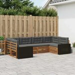 vidaXL Ensemble de canapés d'extérieur 6 pc Naturel et Anthracite