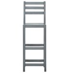 vidaXL Tabourets de bar lot de 4 gris bois d'acacia massif