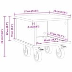 vidaXL Meuble TV Blanc 37 x 35 x 35 cm Bois d'ingénierie