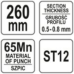 Yato sertisseuse de goujon 260 mm