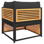 vidaXL Salon de jardin avec coussins 7 Pièces bois massif d'acacia