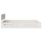 vidaXL Cadre de lit avec tiroirs sans matelas blanc 160x200 cm