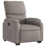 vidaXL Fauteuil inclinable taupe tissu
