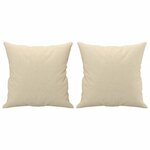 vidaXL Ensemble de canapés 4 Pièces avec coussins crème tissu