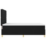vidaXL Lit à ressort LED avec matelas Noir 160 x 200 cm tissu