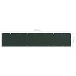 vidaXL Écran de balcon Vert foncé 75x400 cm Tissu Oxford