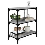 vidaXL Bibliothèque Sonoma gris 60x33x70 5 cm Bois d'ingénierie acier