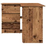 vidaXL Bureau d'angle vieux bois 145x100x76 cm bois d'ingénierie