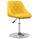 vidaXL Chaises à manger pivotantes lot de 6 jaune moutarde velours