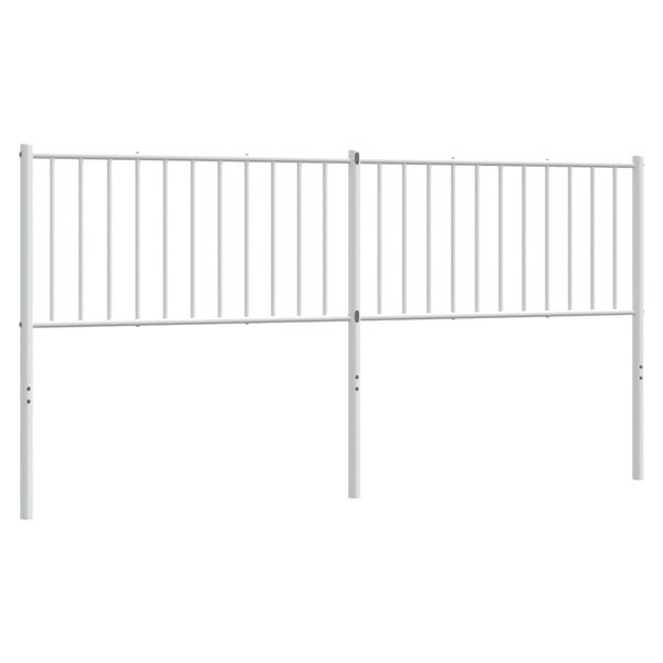 vidaXL Tête de lit de remplacement métal blanc 180 cm