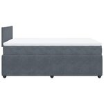 vidaXL Sommier à lattes de lit et matelas Gris foncé 120x200cm Velours