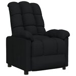 vidaXL Fauteuil inclinable Noir Tissu