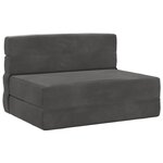 vidaXL Canapé-lit pliable Gris foncé 70 x 80 x 60 cm Tissu