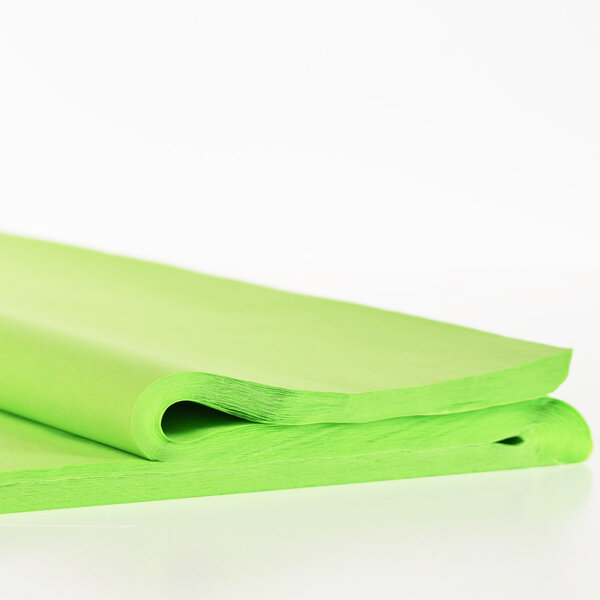 Papier de soie vert 75 x 50cm (Lot de 24 feuilles)