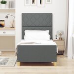 Lit cadre vidaXL Gris foncé 90x200 cm en tissu