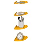 vidaXL Étagère Flottante d'Angle 4 pc Jaune moutarde 15 x 15 x 2 cm