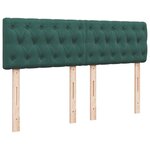 vidaXL Cadre de lit ottoman avec matelas vert foncé 140x190 cm velours