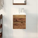 vidaXL Cabinet de lavabo Chêne noir 41 x 39 x 62 cm Bois d'ingénierie