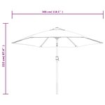 vidaXL Parasol vert 3 m mât en acier