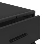 vidaXL Armoire à tiroirs noir 70x41x56 cm bois d'ingénierie