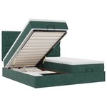 vidaXL Cadre de lit ottoman avec matelas vert foncé 200x200 cm velours