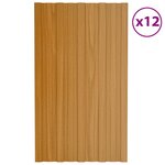vidaXL Panneaux de toiture 12 Pièces acier galvanisé naturel 80x45 cm