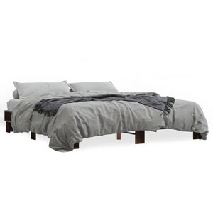 vidaXL Cadre de lit sans matelas chêne marron 180x200 cm