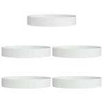 vidaXL Pots de jardin 5 Pièces Blanc 120 x 120 x 20 cm Acier