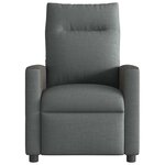 vidaXL Fauteuil inclinable en tissu gris foncé