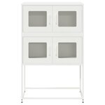 vidaXL Buffet haut blanc 68x39x107 cm acier