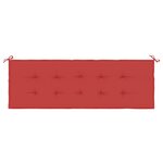 vidaXL Coussin de banc de jardin rouge 150x50x3 cm tissu oxford