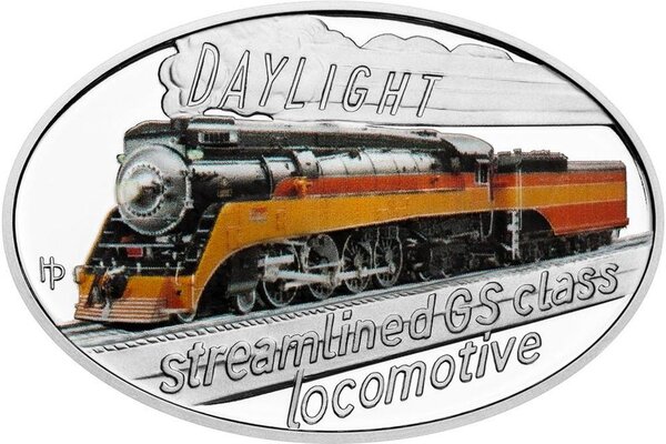 Pièce de monnaie en Argent 1 Dollar g 31.1 (1 oz) Millésime 2025 Famous Steam Locomotives DAYLIGHT